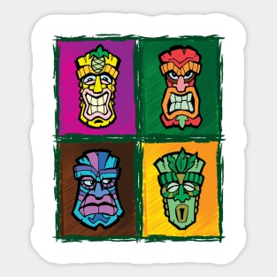 Tiki Totems Sticker